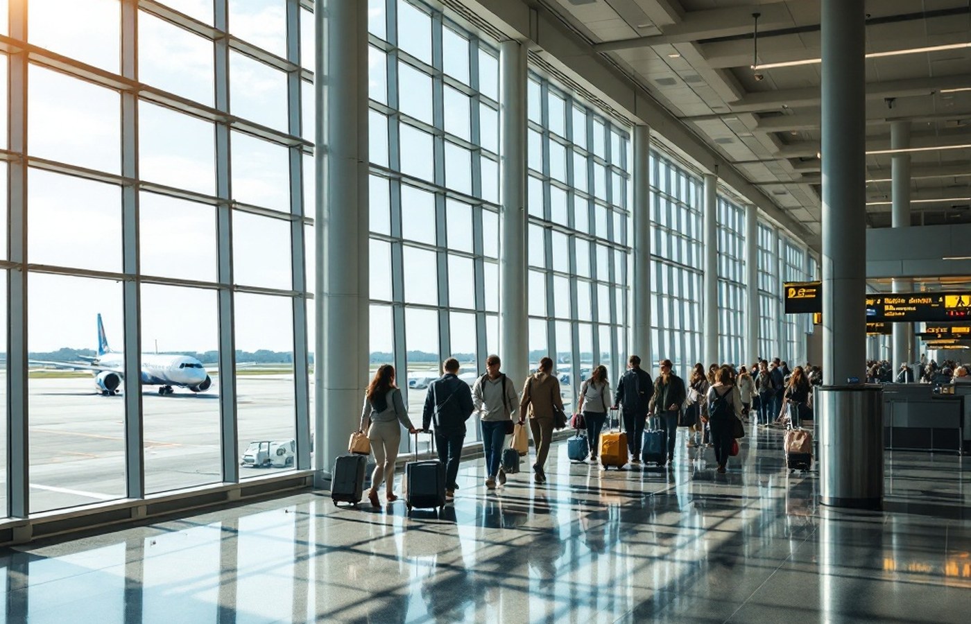 The calm terminal at Wilmington International Airport
