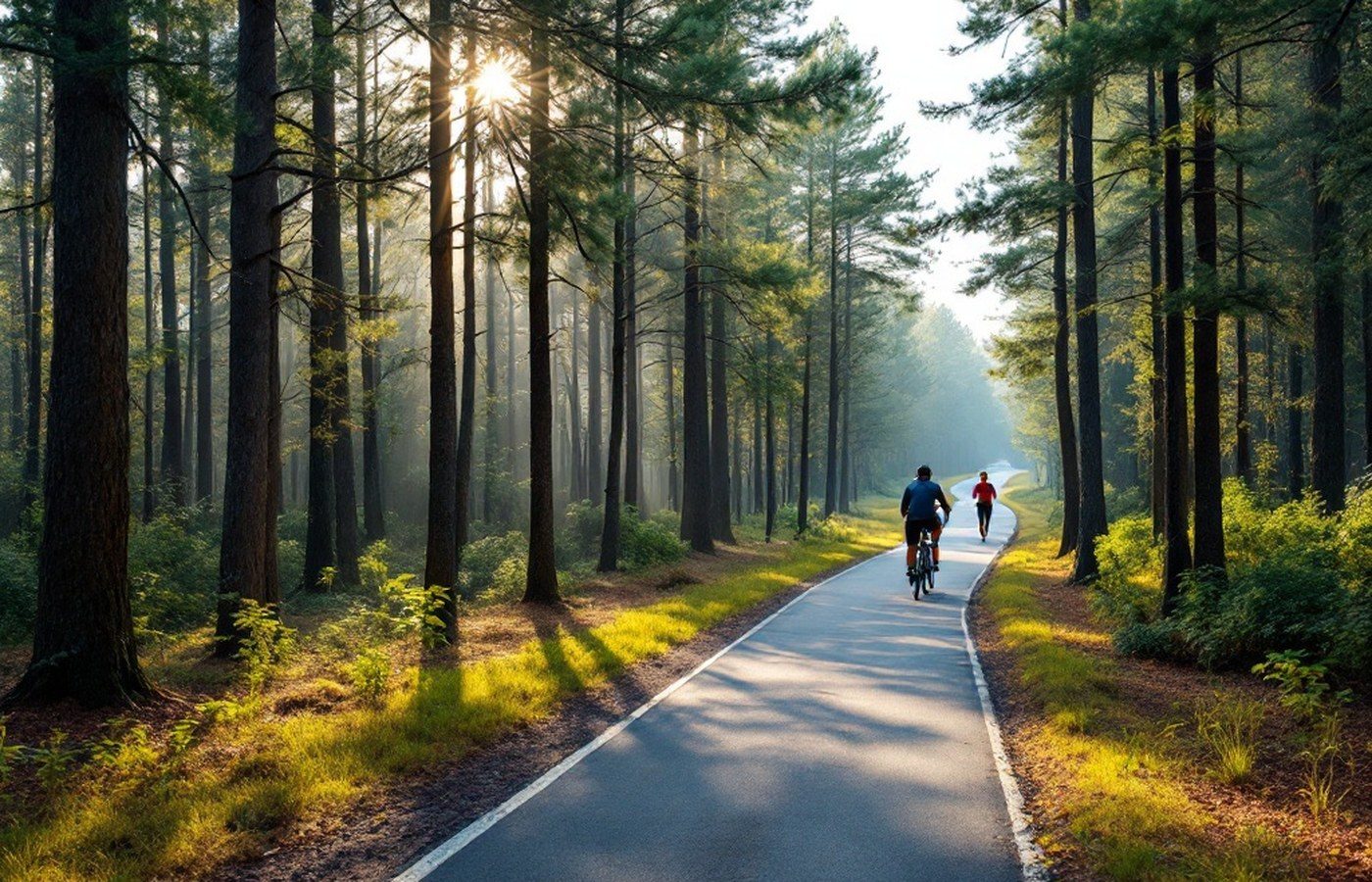 The Gary Shell Cross-City Trail through the pines