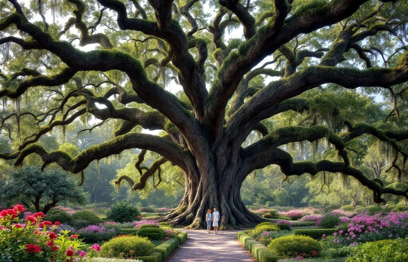 The 470-year-old Airlie Oak in Airlie Gardens