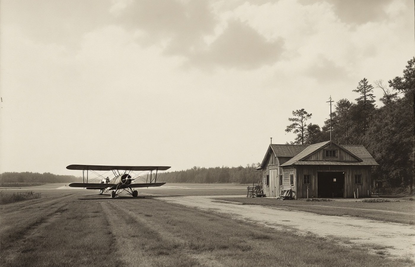Early days of the Wilmington landing field